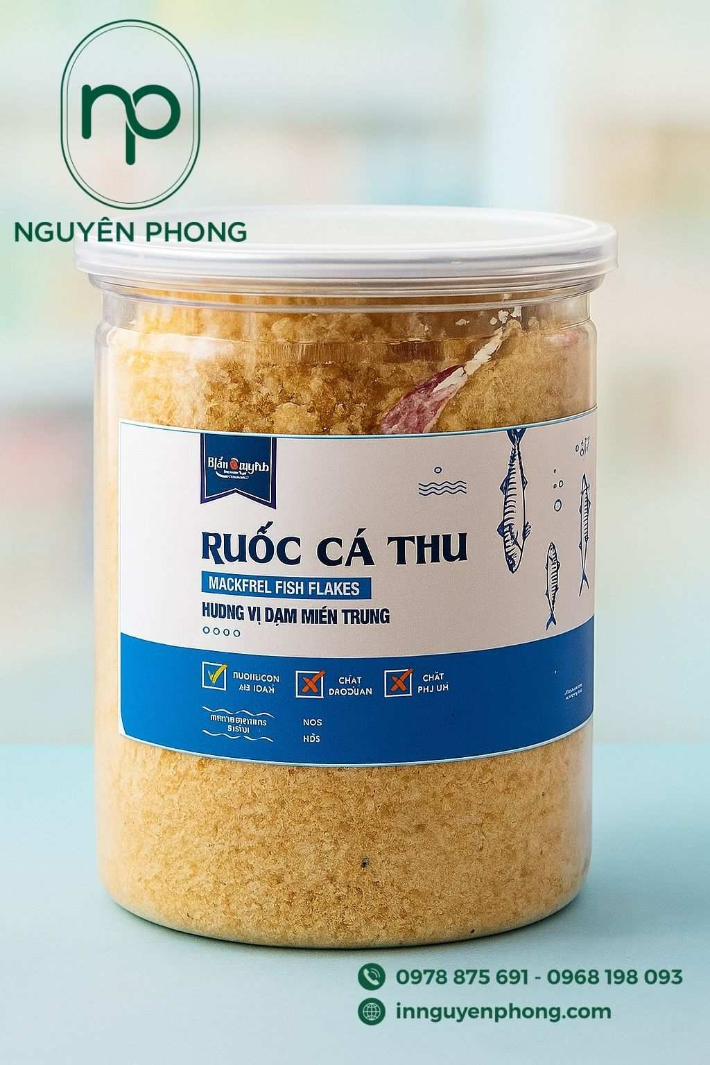 Mẫu tem nhãn ruốc cá thu 